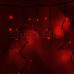 Гирлянда Айсикл (бахрома) светодиодный, 4,0 х 0,6 м, черный провод "КАУЧУК", 220В, диоды красные, NEON-NIGHT, SL255-222
