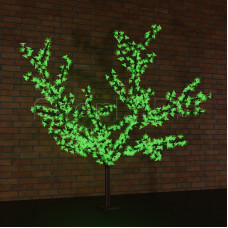 Светодиодное дерево "Сакура", высота 1,5м, диаметр кроны 1,8м, зеленые светодиоды, IP 54, понижающий трансформатор в комплекте, NEON-NIGHT, SL531-104